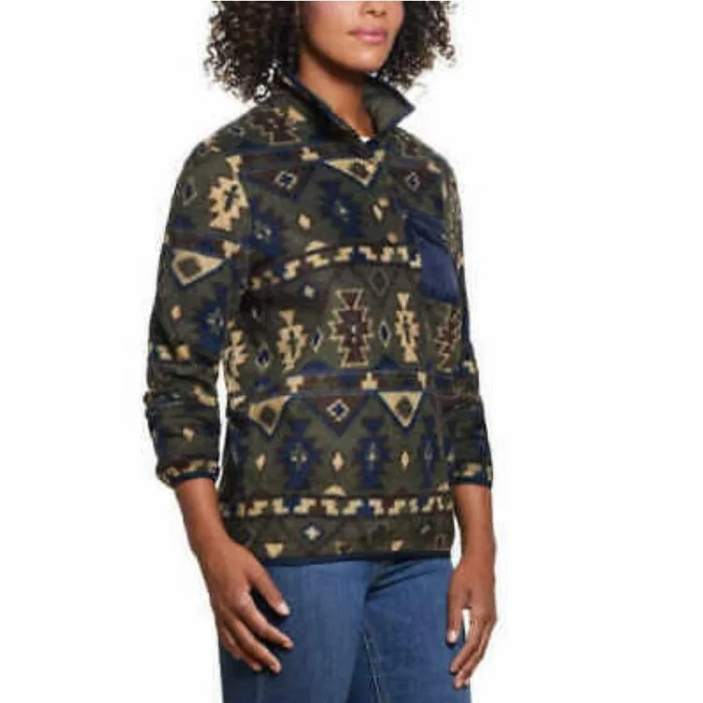 Weatherproof Vintage Women’s Printed Fleece Pullover- Kalamata - Picture 2 of 9